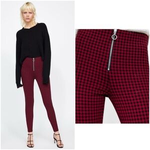 NWT ZARA Plaid Pants with Zipper